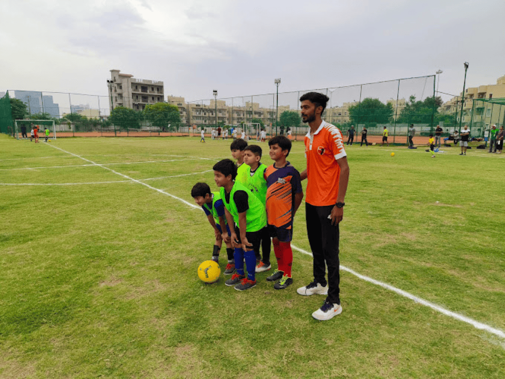Junior Football Training at Ground