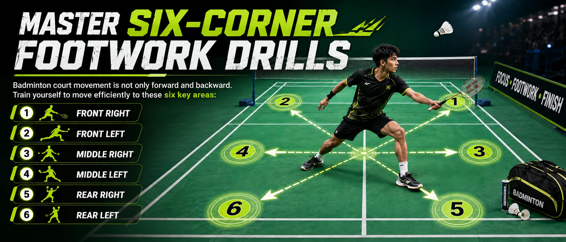 Use Six-Corner Footwork Drills