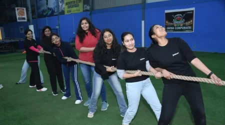 Rope pulling Activity with a Girl
